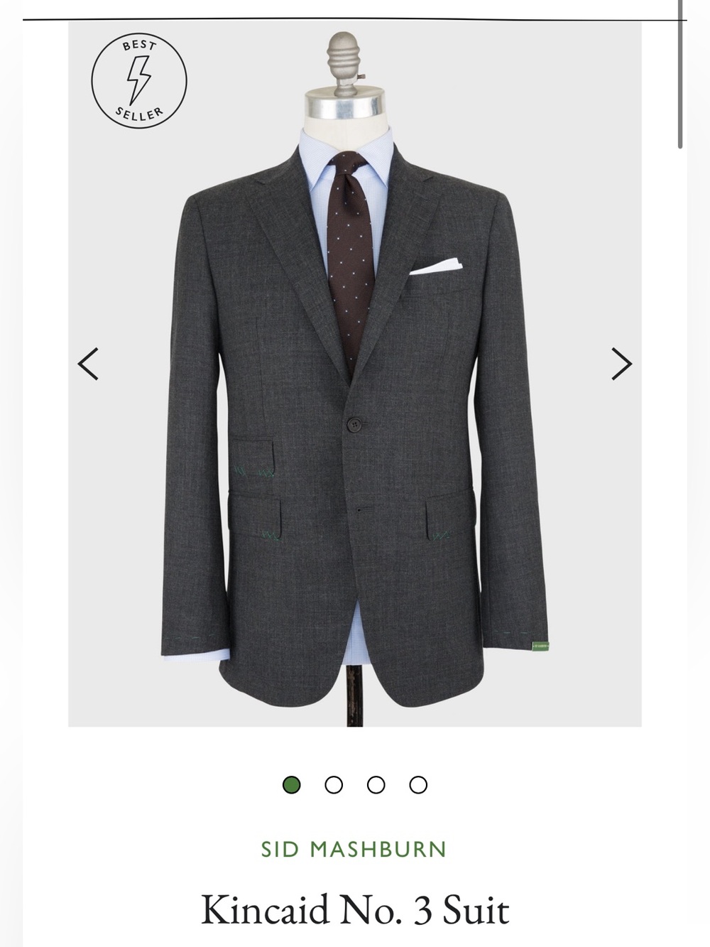 Sid Mashburn Charcoal Gray Men's Suit with Pants